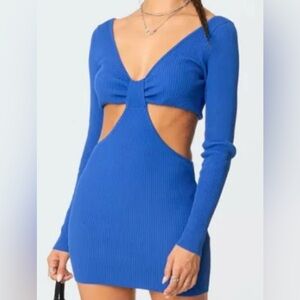 EDIKTED blue mini dress NEVER WORN